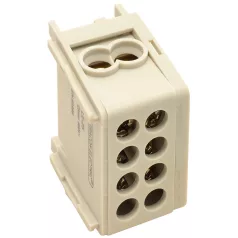   Tracon 1×35+1×25mm2/1×35+1×25mm2, 400VAC, 125A FLE-35/25 Főáramköri leágazó kapocs, sínre szerelhető, szürke 5997374180894