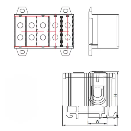 Tracon 16-95mm2, max. 1000VAC/1500VDC, max.245A FLEAL-95/1ZS Főáramköri leágazó kapocs, sínre/felületre, zöld/sárga 5997374217156