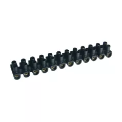   Tracon 16mm2, 450VAC, 63A, PP SF30A-H-L Flex. nyomólemezes sorozatkapocs, H profil, 12 tag, fekete 5997374175128