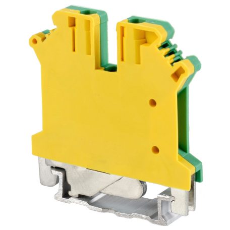 Tracon 0,2-2,5mm2, 32A TSKA2.5JD Védővezető ipari sorozatkapocs, csavaros, sínre, zöld/sárga 5997374118415