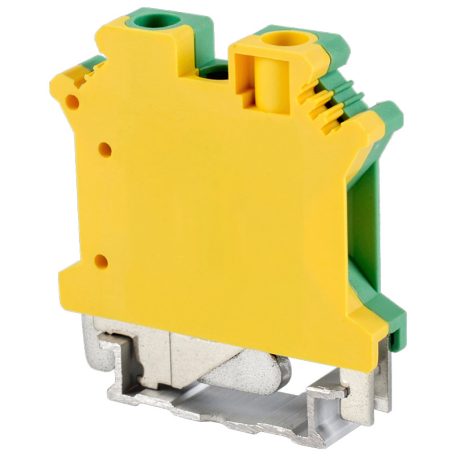 Tracon 0,2-6mm2, 57A TSKA6JD Védővezető ipari sorozatkapocs, csavaros, sínre, zöld/sárga 5997374118439