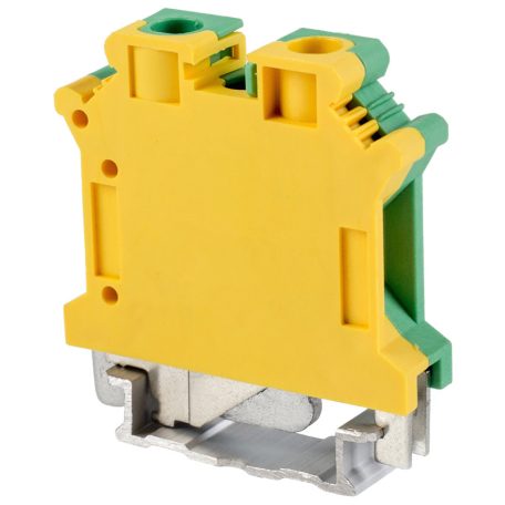 Tracon 0,5-10mm2, 76A TSKA10JD Védővezető ipari sorozatkapocs, csavaros, sínre, zöld/sárga 5997374118446