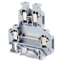   Tracon 0,2-4mm2, 500VAC, 32A TSKA4/2 Emeletes ipari sorozatkapocs, csavaros, sínre, szürke 5997374118491