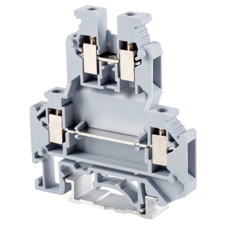 Tracon 0,2-4mm2, 500VAC, 32A TSKA4/2 Emeletes ipari sorozatkapocs, csavaros, sínre, szürke 5997374118491