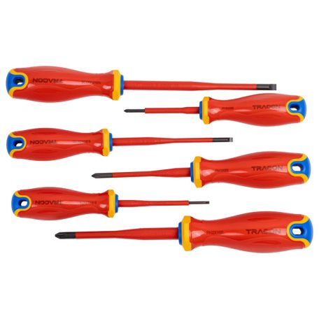 Tracon 1000 V, 1x5,5x125mm, 0,8x4x100mm, 0,4x2,5x75mm CSET1000 1000 V-ra szigetelt csavarhúzószett 5997374233712