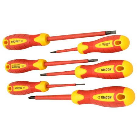 Tracon 1000 V; 1×5,5×125mm; 0,8×4×100mm; 0,4×2,5×75mm KSET1000 1000 V-ra szigetelt csavarhúzó szett 5997374202695