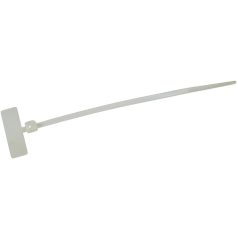   Tracon 110×2,5mm, D=1-20mm, PA6.6, (a×b=8×25mm) 120J Jelzőcímkés kábelkötegelő, natúr 5997374100274