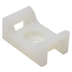   Tracon 22×15mm, d=4,4mm, PA6.6 CSTALP-5 Csavarozható, 2oldalt fűzhetőkábelkötegelő talp, natúr 5997374220392