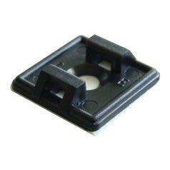   Tracon 18,7×18,7mm, d=4,4mm,PA6.6 TALP191-2 Öntapadós/csavarozható, 2oldalt fűzhető kötegelő talp,fekete 5997374179133