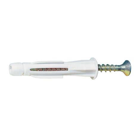 Tracon M6×35mm, PA6.6 TOPCS6 Önfeszítő tipli+csavar, szürke 5997374109765
