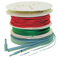   Tracon 2,4/1,2mm, POLIOLEFIN ZS024-D Zsugorcső, vékonyfalú, 2:1 zsugorodás, fekete, dobon 5997374151191
