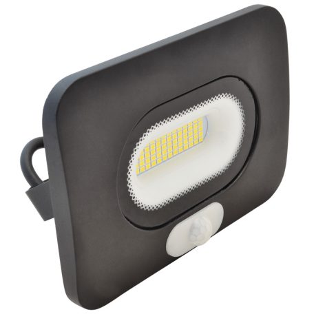 Tracon 220-240V AC, 10W, 4000K, IP65, 800lm, 110°, 3-10m, EEI=G RSMDLM10 SMD fényvető mozgásérzékelővel, fekete 5997374207065