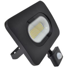   Tracon 220-240V,50W,4000K,IP65,4000lm,120°, 10s-7min, 3-10m, EEI=G RSMDLM50H SMD fényvető mozgásérzékelővel, fekete 5997374220910