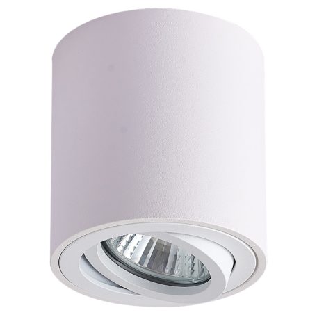 Tracon 100-240VAC, 50Hz, 1xGU10, max.35W SPGU10MDW Mennyezeti spot lámpatest, hengeres, dönthető, fehér 5997374228886