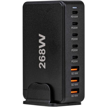 Tracon 3 USB A, 5 USB-C, 268W USB3A5C USB állomás 5997374236812