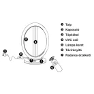 Tracon 230 VAC, 50Hz, 38W, UV:254nm, IP20 UVC Sterilizáló lámpa beépített mozgásérzékelővel 5997374222242