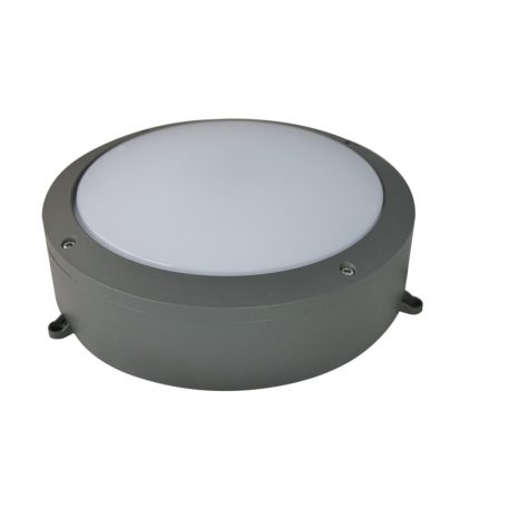 Tracon 100-240 VAC, 40 W, 3000 lm, D=276 mm, 4000 K, IP65, EEI=G LFV40NW Védett fali LED lámpatest, porszórt, szürke 5997374198172