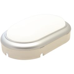   Tracon 230 V, 50 Hz, 15 W, 4000 K, 1050 lm, IP54, ABS+PC, EEI=G LHLMOS15NW Műanyag házas LED hajólámpa ezüst kerettel, ovális 5997374205672