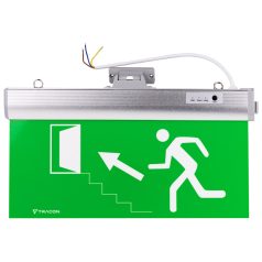   Tracon 230V, 50Hz, 36×LED, 3h, 3,7V / 1200mAh, Li-ion, IP30 EXIT-04-J-NM Élvilágítós LED kijáratjelző ragasztható piktogramokkal 5997374210881