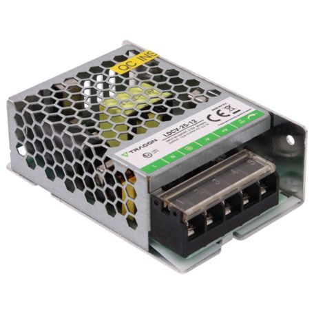 Tracon 90-264VAC/12VDC,25W,0-2,1A, IP20 LDCV-25-12 Fém házas LED meghajtó 5997374232241