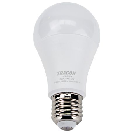 Tracon 230V,50Hz,12W,4000K,E27,1180 lm,200°,A60,SAMSUNG chip, EEI=F LAS6012NW Gömb burájú LED fényforrás SAMSUNG chippel 5997374219082
