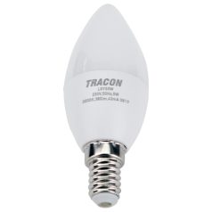   Tracon 230V,50Hz,5W,4000K,E14,450lm,180°,C37,SAMSUNG chip, EEI=F LGYS5NW Gyertya búrájú LED fényforrásSAMSUNG chippel 5997374219204