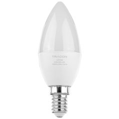   Tracon 230V,50Hz,5W,3000K,E14,430lm,180°,C37,SAMSUNG chip, EEI=F LGYS5W Gyertya búrájú LED fényforrásSAMSUNG chippel 5997374219211