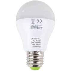   Tracon 110-240 V, 50/60 Hz, 7W,600lm,2700K,360°,60s,5m,<20lx, EEI=F LA60M7WW LED fényforrás beépített mozgásérzékelővel 5997374219914