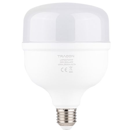 Tracon 220-240 V, 50 Hz, 40 W, 4000 K, 3500 lm, E27, EEI=F LHPSE2740NW Nagyteljesítményű LED fényforrrás Samsung chippel 5997374222815