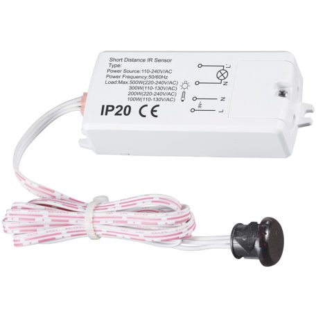 Tracon 230V, 50Hz, 500/200W, 5-6cm, IP20 TMBK122 Mozgásérzékelő, rövid távú, működtetés kézzel 5997374222181