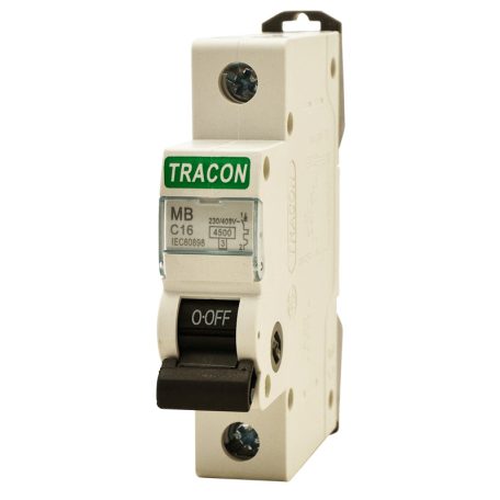 Tracon 40A, 4,5 kA MB-1C-40 Kismegszakító, 1 pólus, C karakterisztika 5997374199346