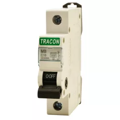  Tracon 50A, 4,5 kA MB-1C-50 Kismegszakító, 1 pólus, C karakterisztika 5997374199353