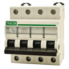   Tracon 50A, 4,5 kA MB-4C-50 Kismegszakító, 4 pólus, C karakterisztika 5997374203630