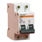 Tracon 6A, 6kA C60-6-2 Kismegszakító, 2 pólus, C karakterisztika 5997374110662