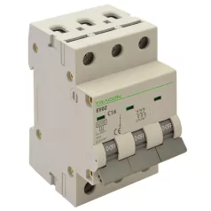   Tracon 10A, B, 3P, 6kA EVOZ3B10 Kismegszakító, 3 pólus, B karakterisztika 5997374208611