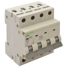   Tracon 40A, B, 4P, 6kA EVOZ4B40 Kismegszakító, 4 pólus, B karakterisztika 5997374208802