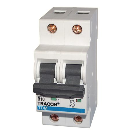 Tracon 20A, 10kA TDM-2C-20 Kismegszakító, 2 pólus, C karakterisztika 5997374146333