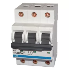  Tracon 20A, 10kA TDM-3D-20 Kismegszakító, 3 pólus, D karakterisztika 5997374149921