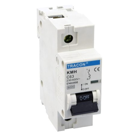 Tracon 125A, 6kA KMH-1125 Kismegszakító, nagyáramú, 1 pólus, C karakterisztika 5997374169769