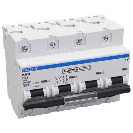Tracon 100A, 6kA KMH-4100 Kismegszakító, nagyáramú, 4 pólus, C karakterisztika 5997374131575