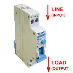   Tracon B25, 30mA, 6kA, AC, E3 KVKVEB-25/30 Kombinált védőkapcsoló, elektronikus, 2P, 1 modul, B kar. 5997374176958