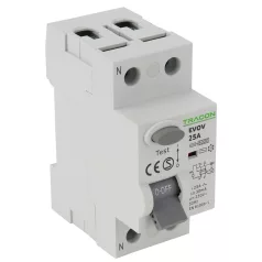   Tracon 80A, 100mA, 6kA, AC EVOV2P801 Áram-védőkapcsoló, 2 pólusú 5997374209601
