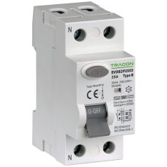   Tracon 25A, 300mA, 10kA, B EVOB2P253 Áram-védőkapcsoló, 2 pólusú 5997374183543