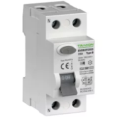   Tracon 40A, 300mA, 10kA, B EVOB2P403 Áram-védőkapcsoló, 2 pólusú 5997374191593