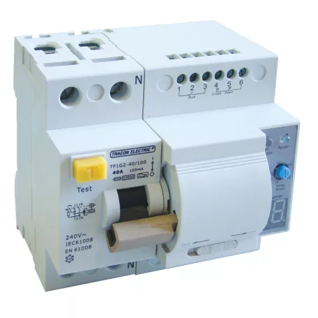 Tracon 40A, 300mA, 10kA, A / AC TFIG2-40300 Áram-védőkapcsoló visszakapcsoló automatikával, 2 pólusú 5997374177191