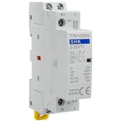   Tracon 230V AC, 50Hz, 1 Mod, 1×NO+1×NC, AC1/AC7a 25A SHK2-25V11 Installációs kontaktor 5997374214483