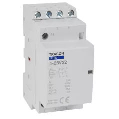   Tracon 230V AC, 50Hz, 2 Mod, 2×NO+2×NC, AC1/AC7a, 25A SHK4-25V22 Installációs kontaktor 5997374214605