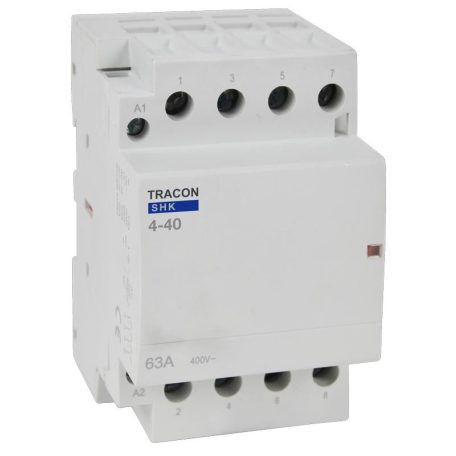 Tracon 230V AC, 50Hz, 3 Mod, 4×NO, AC1/AC7a, 40A SHK4-40 Installációs kontaktor 5997374214612