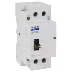   Tracon 230V AC, 50Hz, 2 Mod, 2×NO, AC1/AC7a, 63A SHK2-63K Installációs kontaktor 5997374214537
