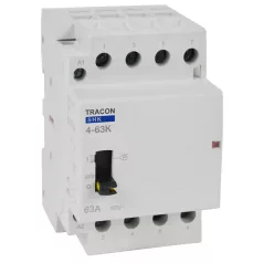   Tracon 230V AC, 50Hz, 3 Mod, 4×NO, AC1/AC7a, 63A SHK4-63K Installációs kontaktor 5997374214650